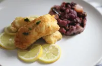 Fried cod with cauliflower ‘affogato’ recipe