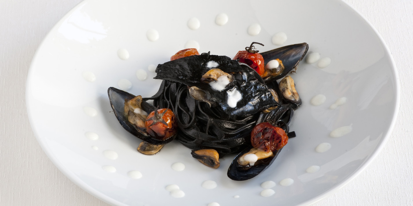 Squid Ink Pasta with Mussels Recipe - Great Italian Chefs