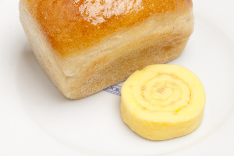 Potato bread with Guernsey butter