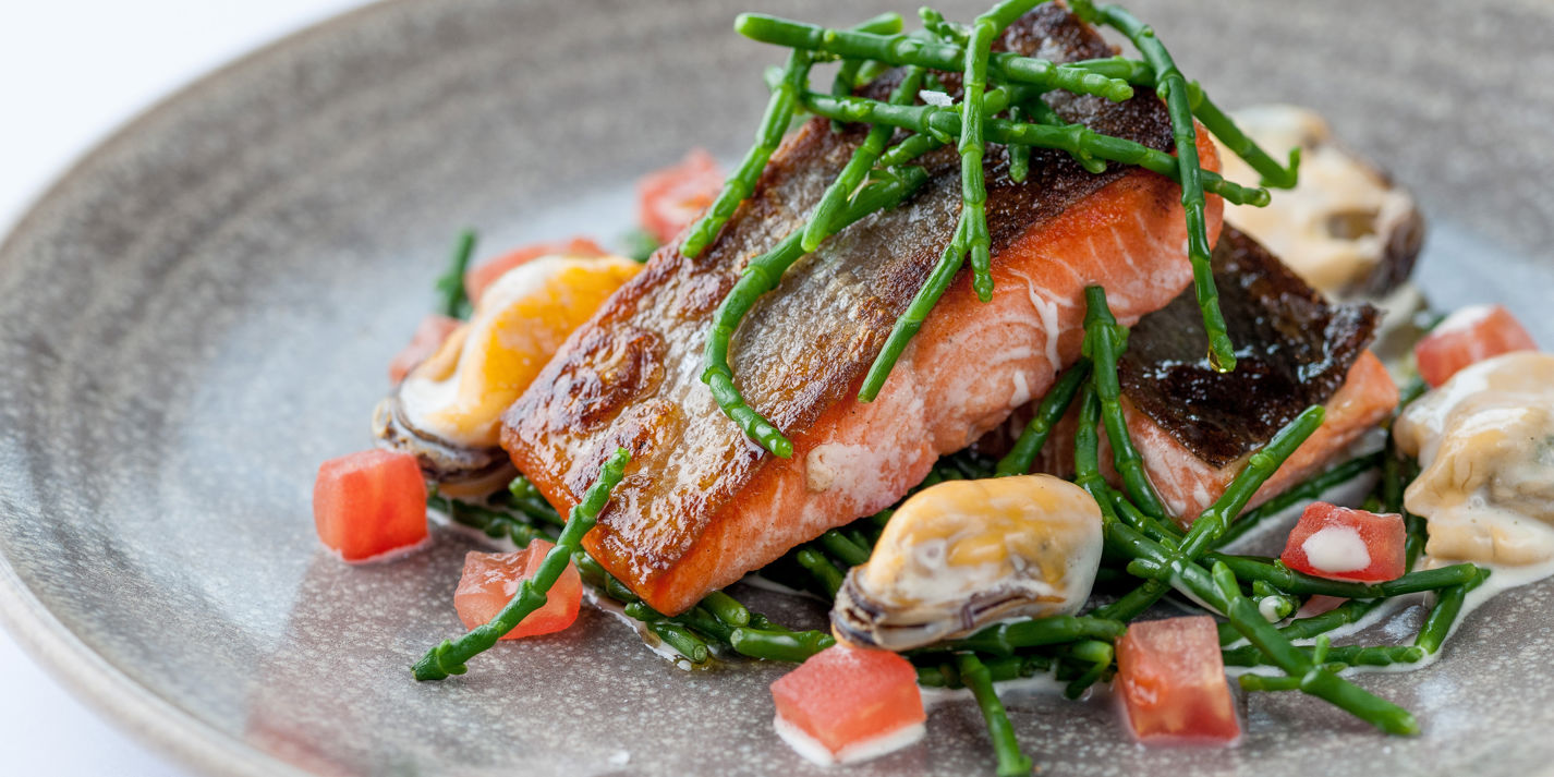 Salmon with Samphire Recipe - Great British Chefs
