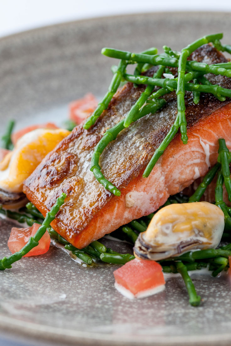 Salmon with Samphire Recipe - Great British Chefs