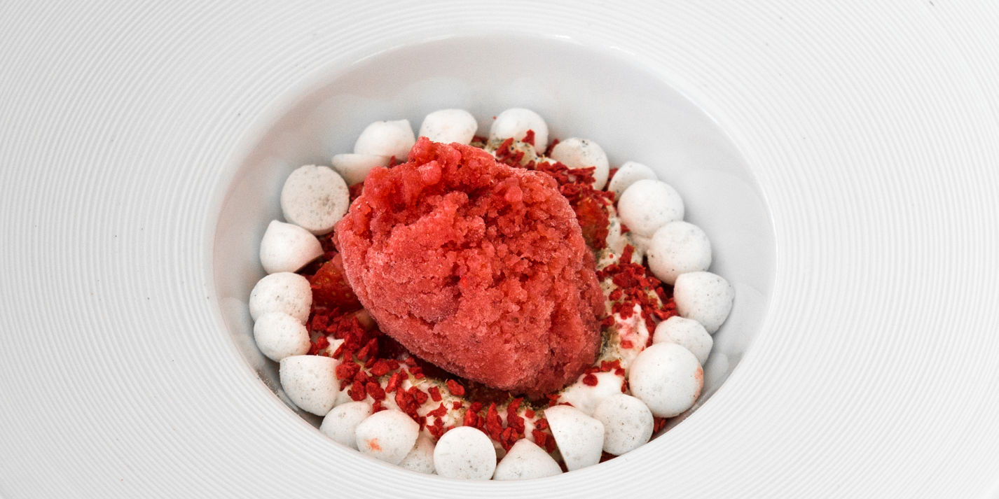 Strawberry Granita with Meringue Recipe - Great Italian Chefs