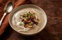 Mushroom soup with sherry and thyme