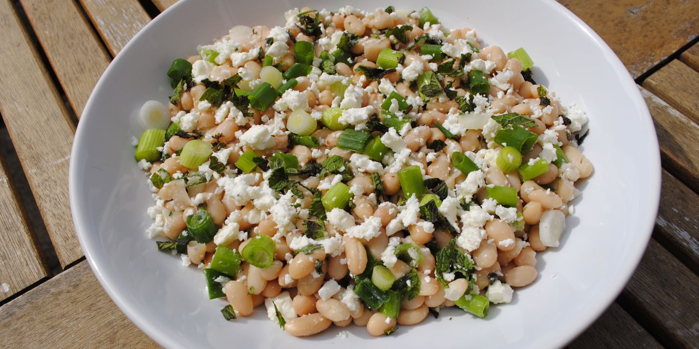 White Bean, Feta and Mint Salad Recipe - Great British Chefs