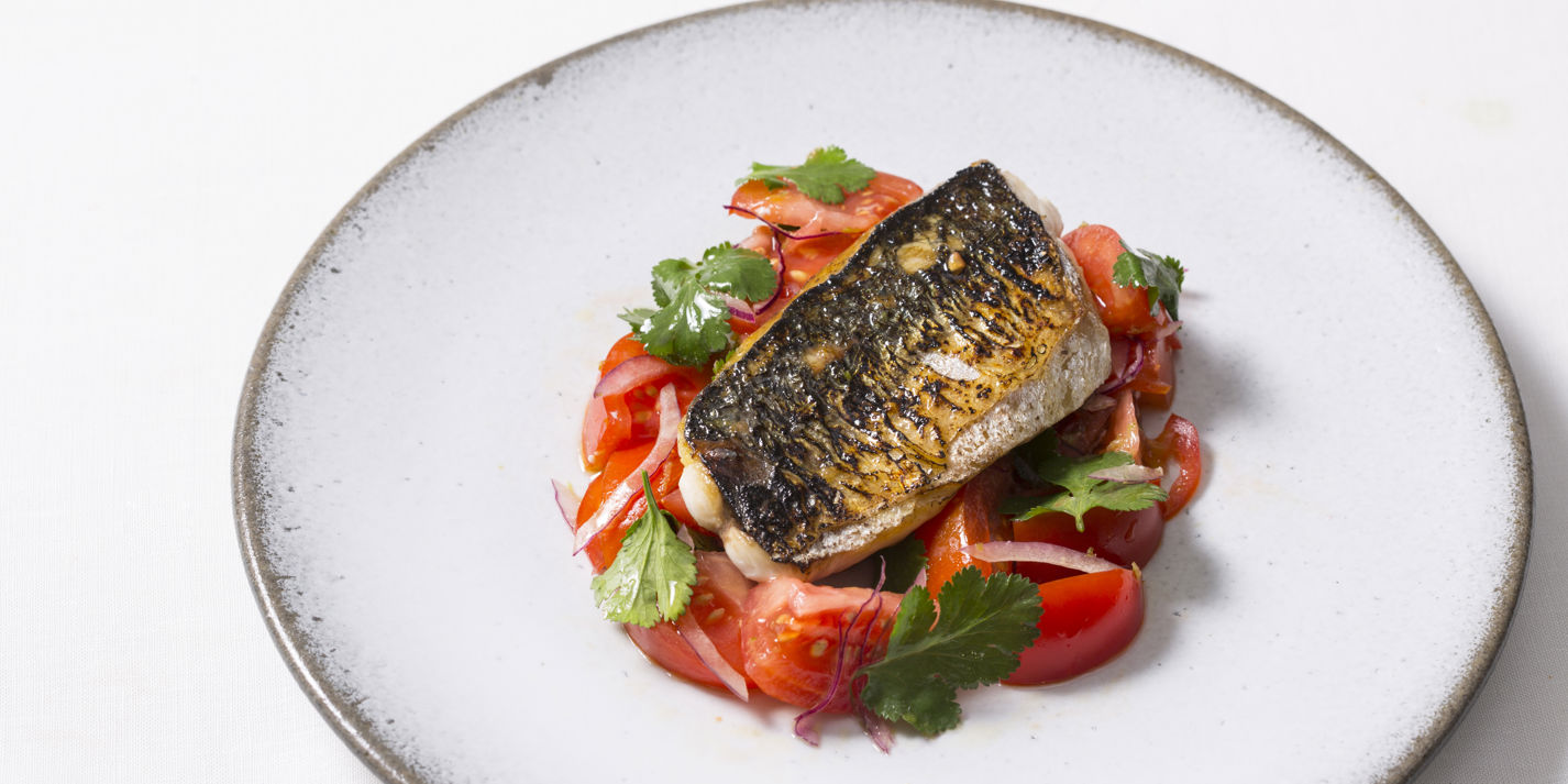Grilled Mackerel Recipe with Tomato Ceviche Great British Chefs