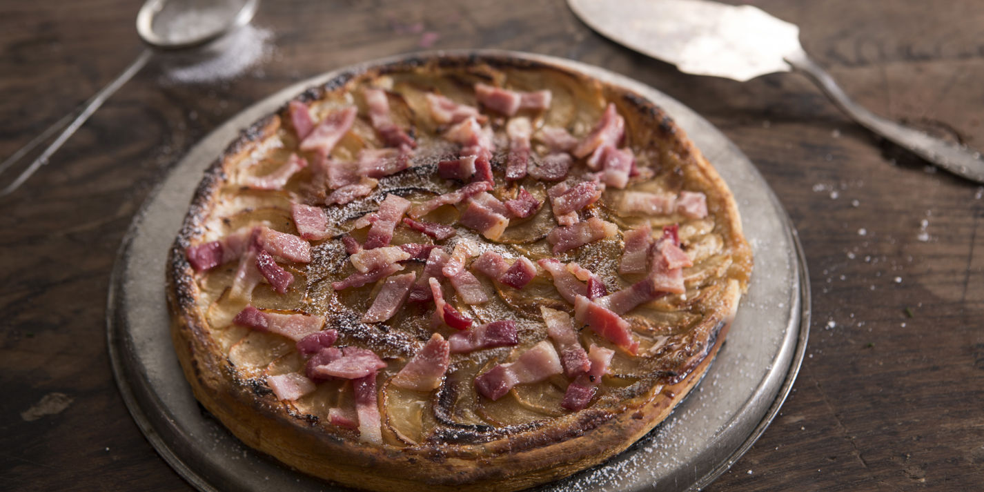 Apple and Bacon Puff Pastry Tart Recipe - Great British Chefs