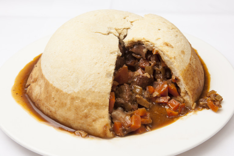 Steak, kidney and oyster pudding
