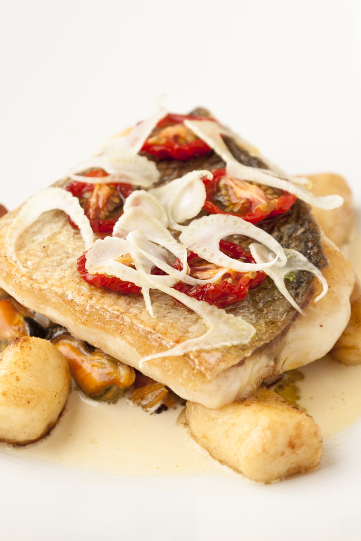 Sea Bass With Mussels, Gnocchi & Fennel Great British Chefs