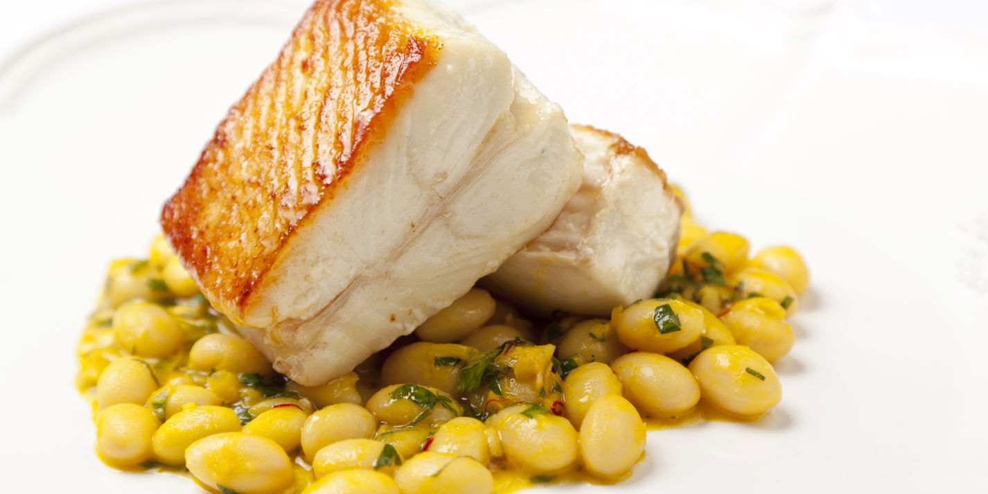 Halibut Recipe with Coco Beans - Great British Chefs