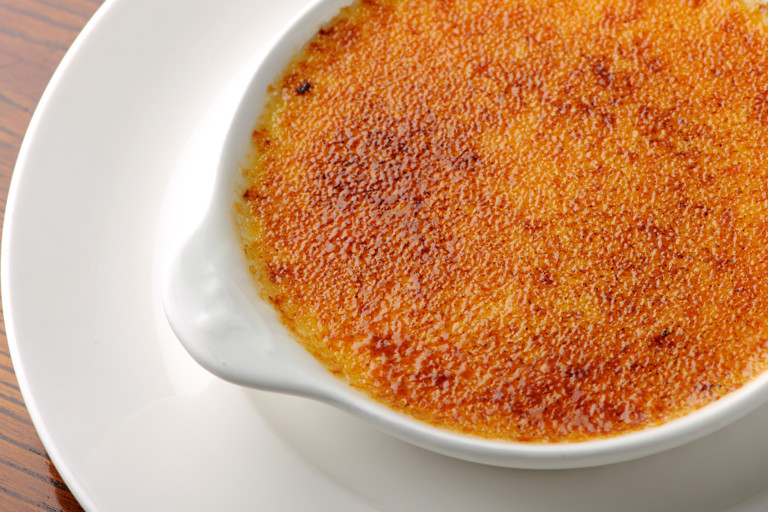 Cambridge burnt cream with sable biscuits