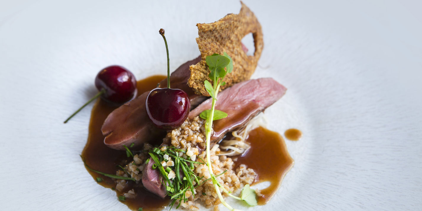 Sous Vide Duck Breast Recipe with Cherries - Great British Chefs