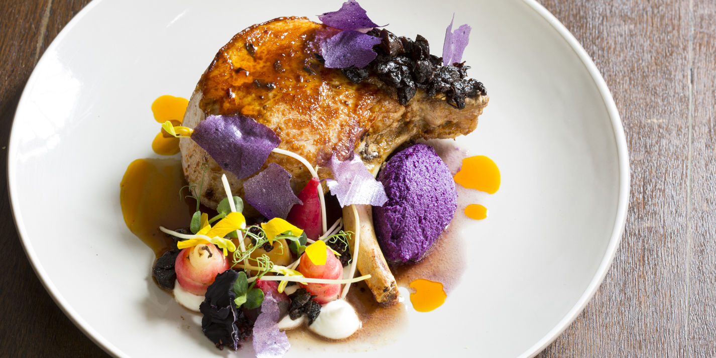 Peruvian Pork Chop Recipe with Red Cabbage and Prunes - Great British Chefs