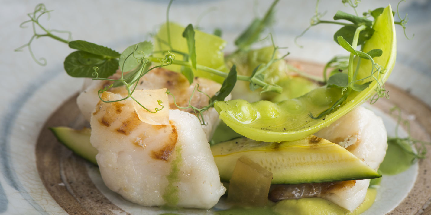 Pan-Fried Cod Recipe with Broad Bean Purée - Great Italian Chefs
