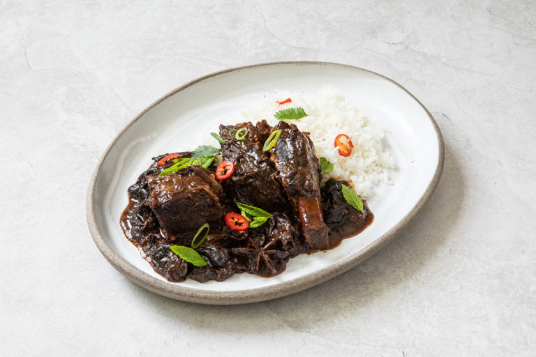 Braised beef short ribs with star anise