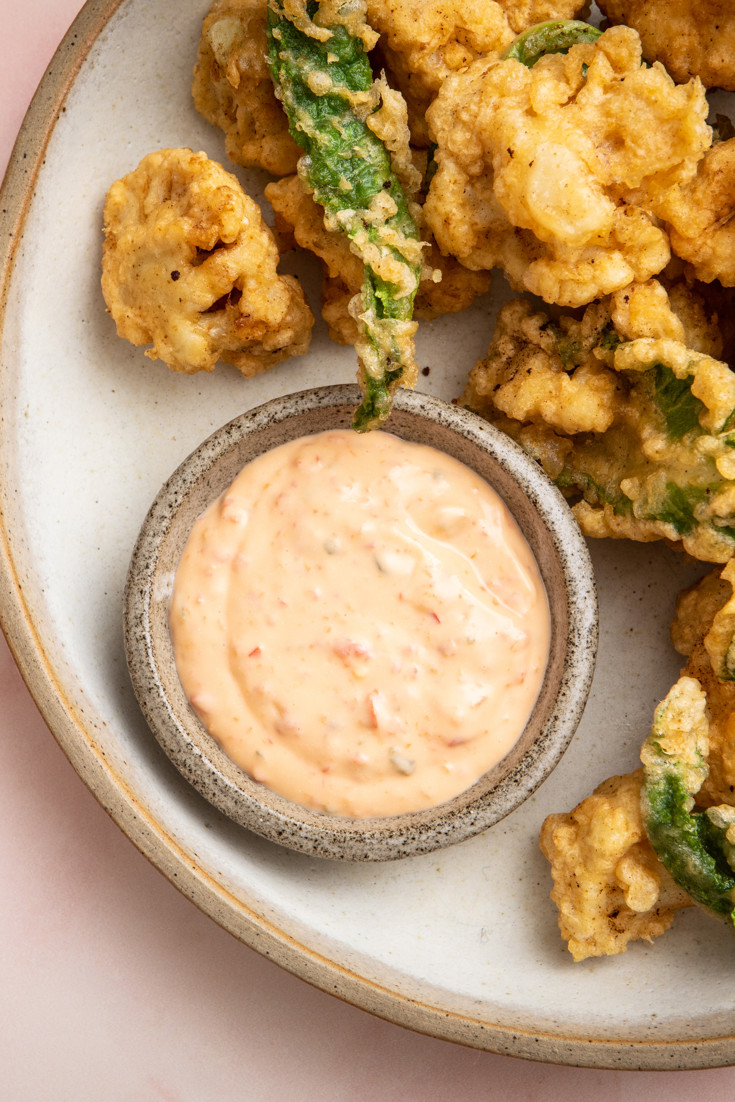 Cauliflower Fritters with Fermented Chilli Mayonnaise Recipe Great