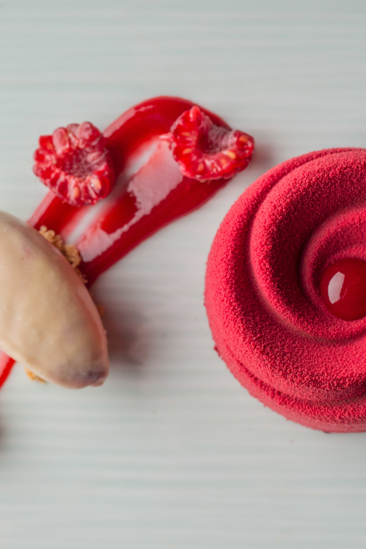 Raspberry and Chocolate Rose Delice Great British Chefs
