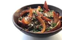 Sweet chilli onion squash with quinoa and kale