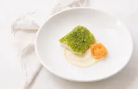 Cod with herb crust with parsnip puree