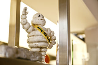 Michelin man figurine from restaurant Lima