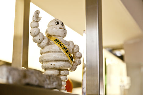 Michelin man figurine from restaurant Lima