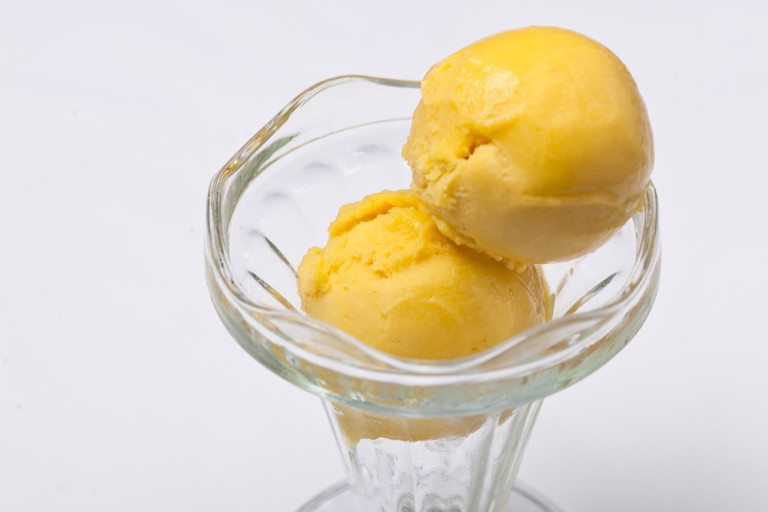 Mango and chilli sorbet