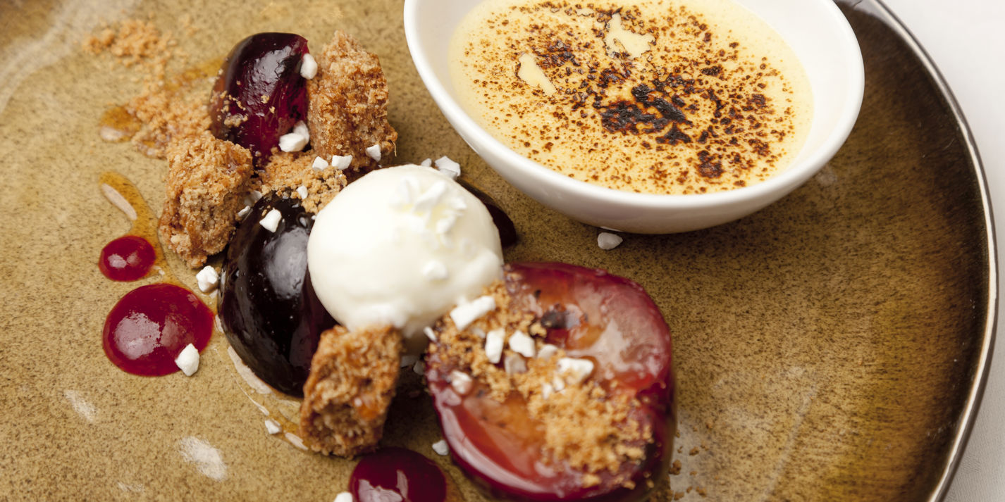 Plums with Sabayon Recipe Great British Chefs
