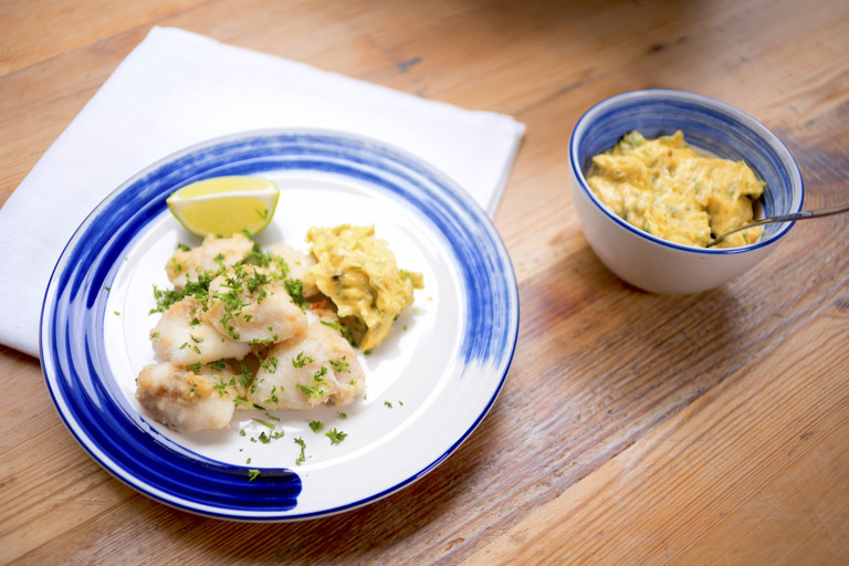 Skate Cheeks Recipe with Caper Mayonnaise Great British Chefs