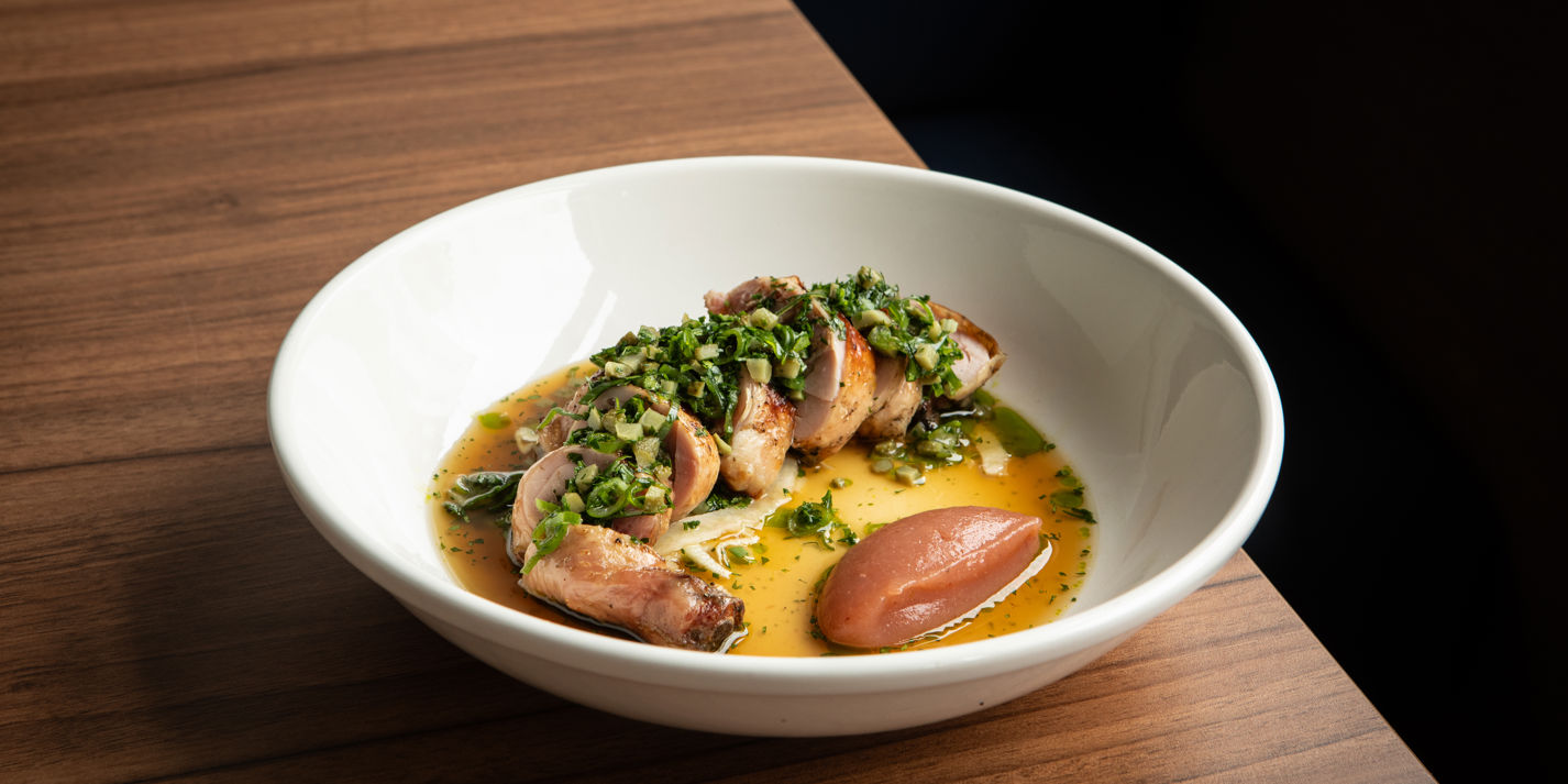 Yorkshire Chicken Leg stuffed with Bacon and Prune Recipe - Great British Chefs