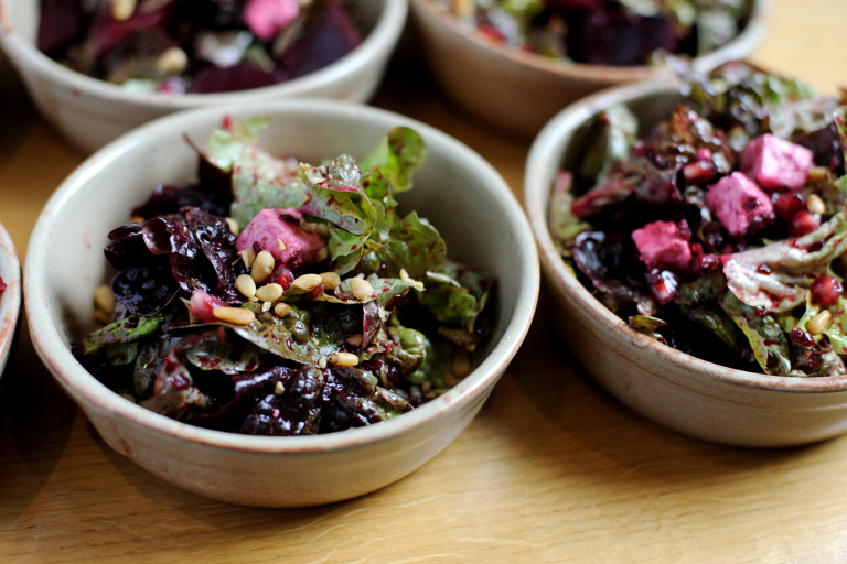 Pickled beetroot and feta salad