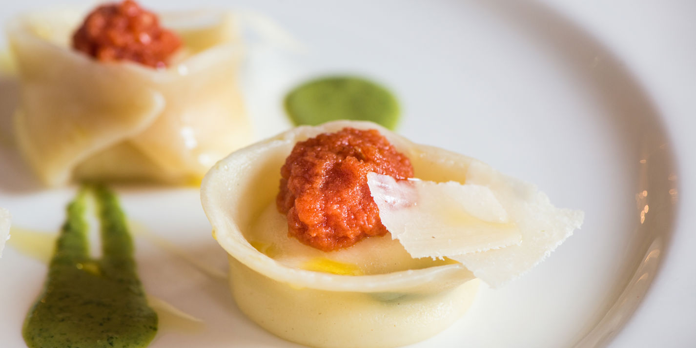 Burrata and Mint with Agnolotti Pasta Recipe - Great Italian Chefs