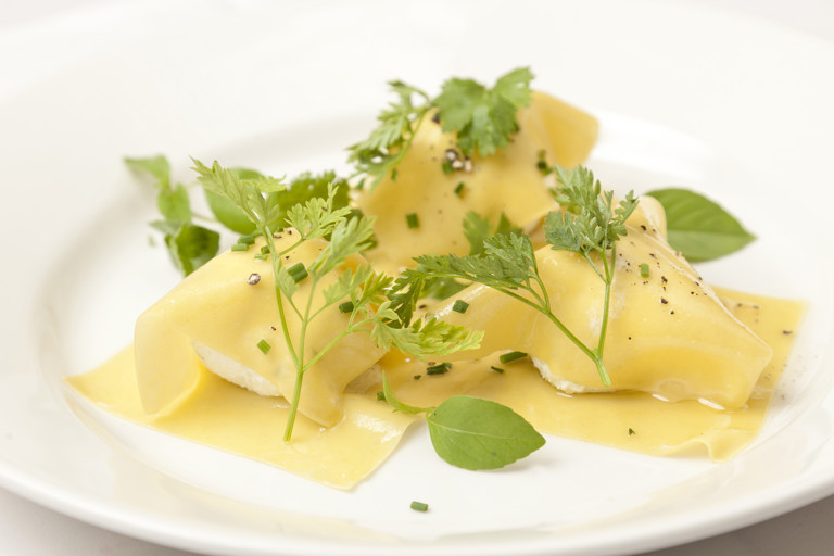 Ravioli of goat's cheese