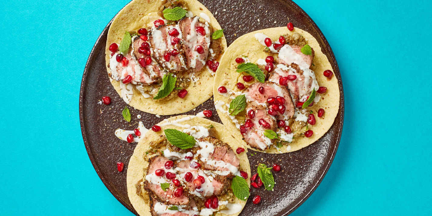 Za'atar-spiced lamb neck and baba ganoush tacos-image
