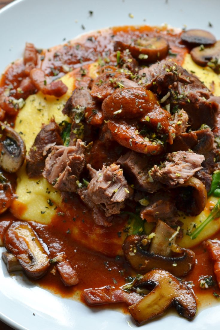Pork cheeks with polenta recipe Great British Chefs