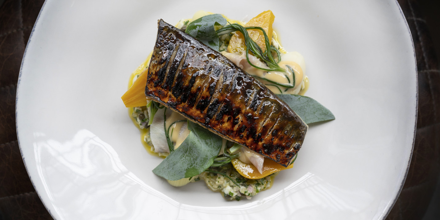 Scorched Mackerel with Smoked Eel and Beetroot Recipe Great British Chefs