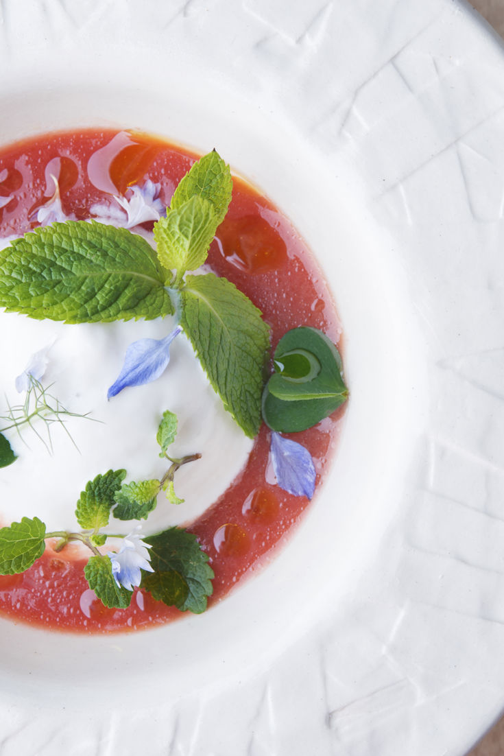 Gazpacho Recipe with Vegan Cream - Great Italian Chefs