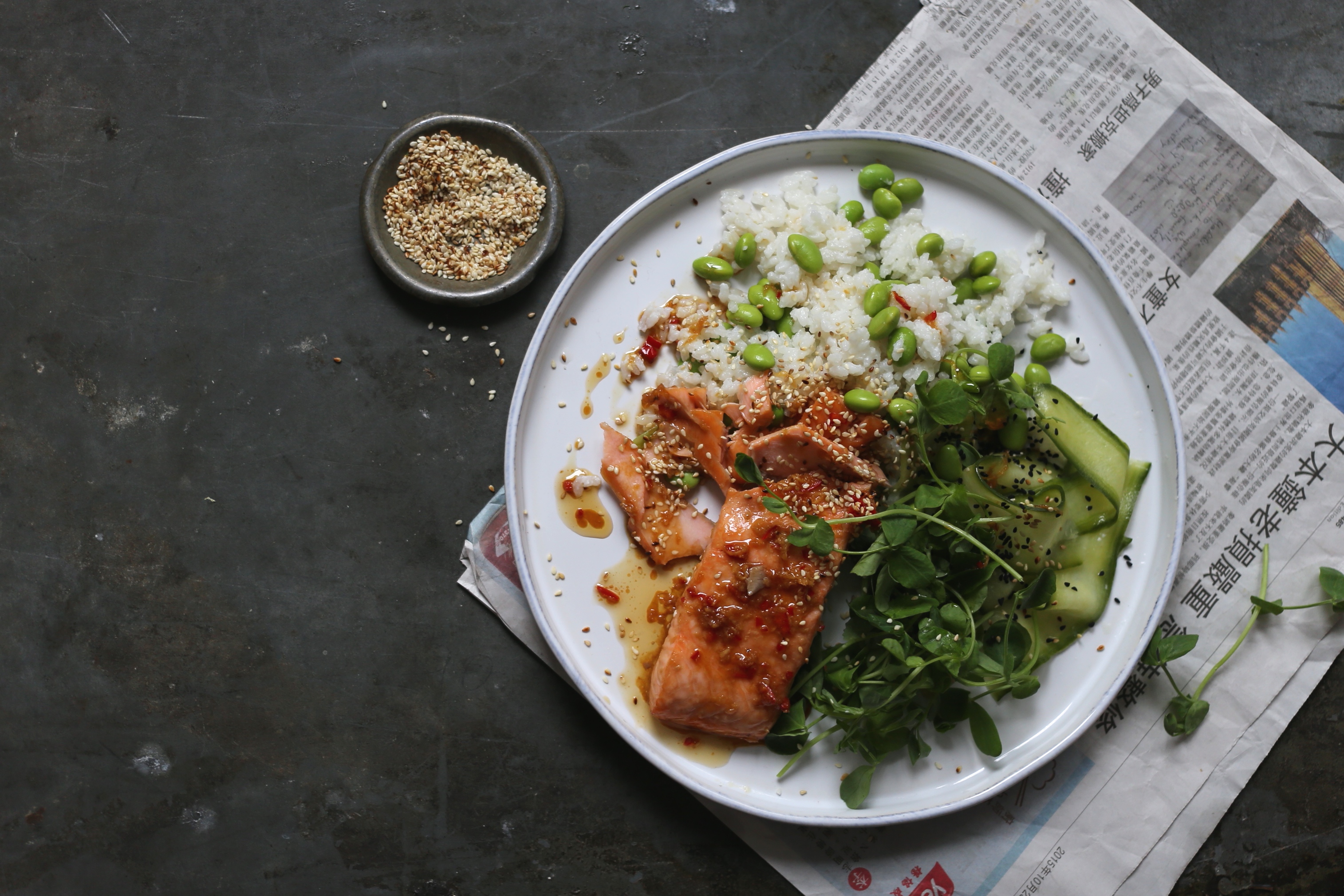 Salmon and Sushi Rice, Nigella's Recipes