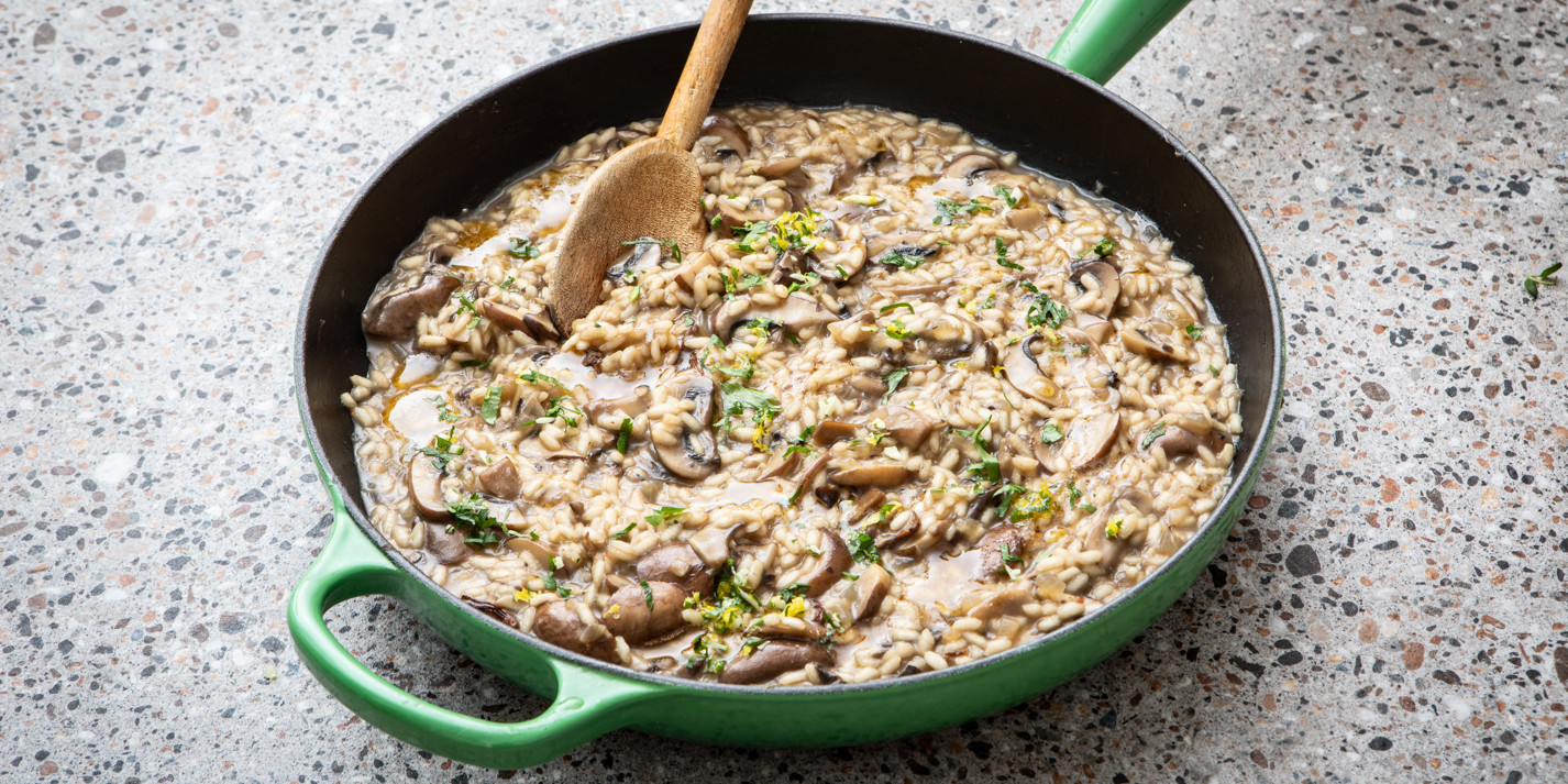 Mushroom Risotto with Brown Butter and Gremolata Recipe Great British