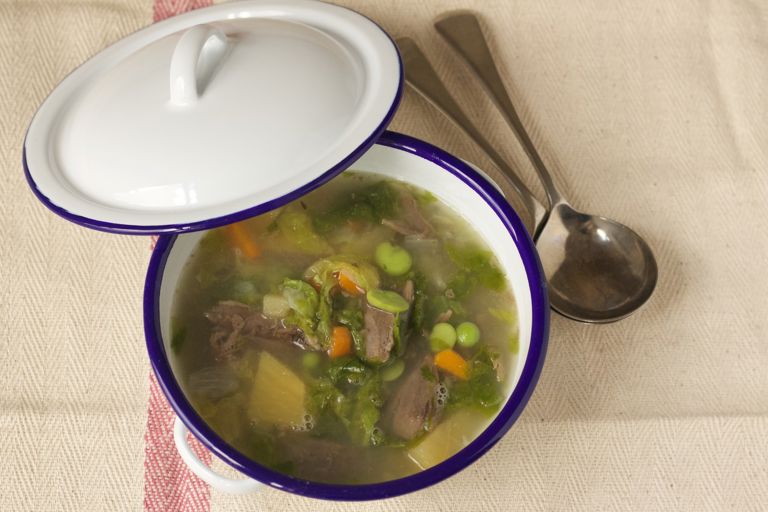 Hotch potch - lamb and vegetable summer soup
