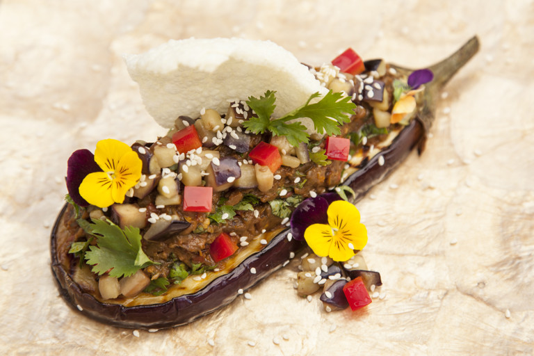 Smoked aubergine