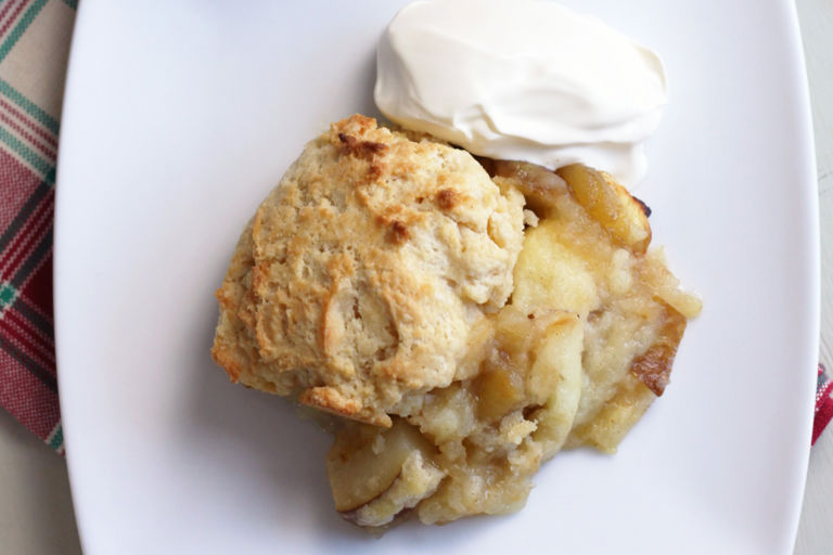 Apple and pear cobbler