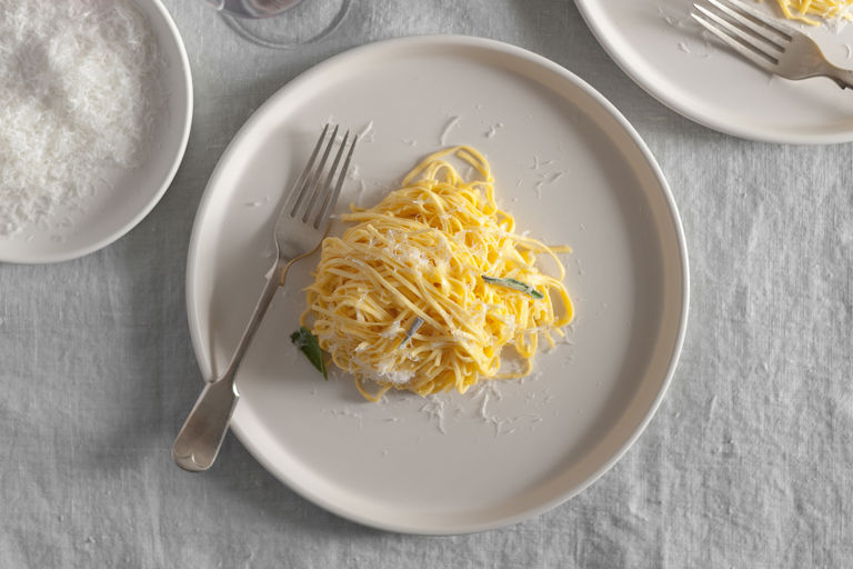 Tajarin Burro e Salvia – Tajarin pasta with butter and sage