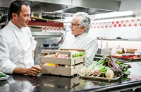 Alain Ducasse with chef Romain Meder