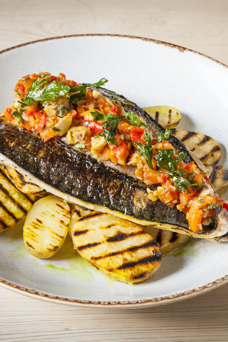 Grilled Mackerel Recipe with Chargrilled Potatoes Great British Chefs