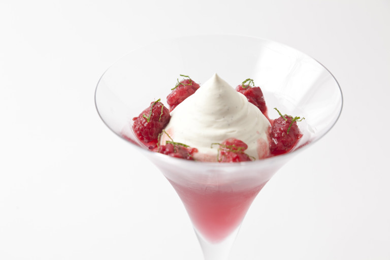 Raspberry jelly fool