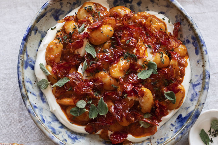 Butter beans with roasted cherry tomatoes