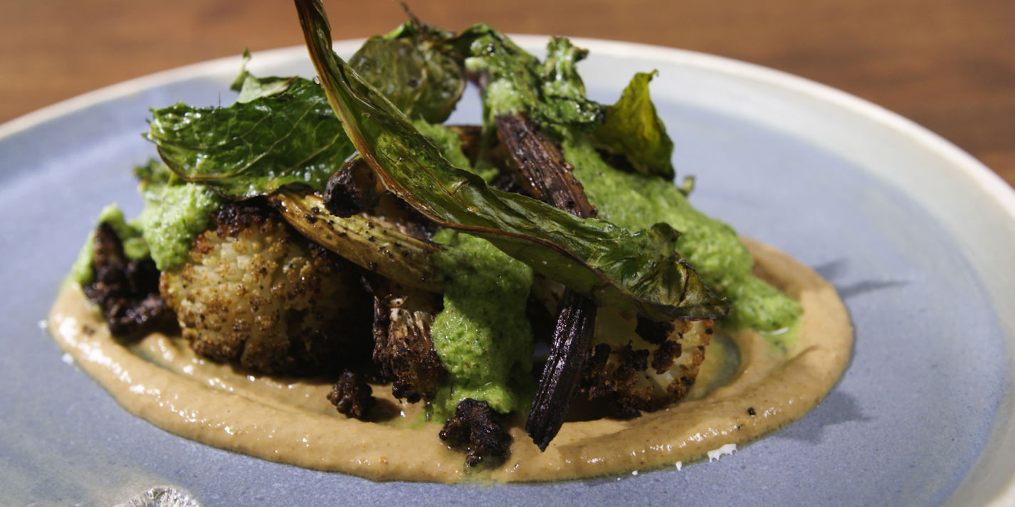 Spiced Roast Cauliflower with Toasted Sesame Dressing Recipe - Great British Chefs