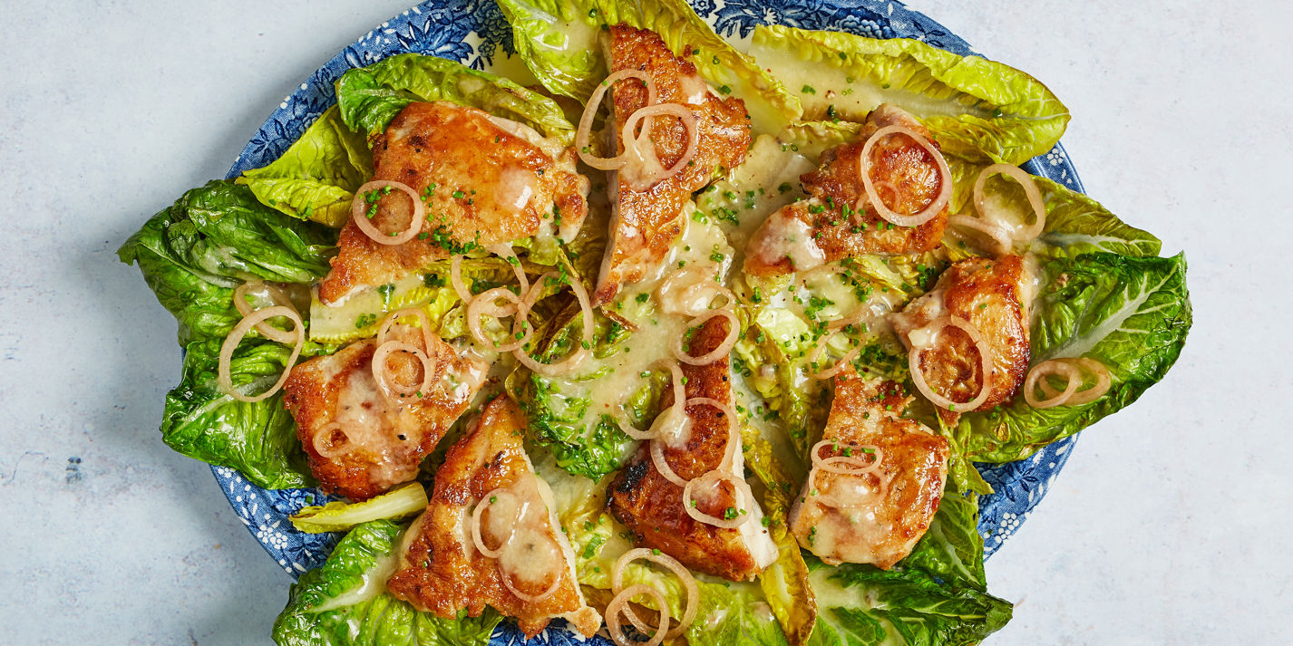 Pressed Caesar Chicken Thighs Recipe - Great British Chefs