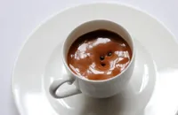 Warm milk chocolate emulsion