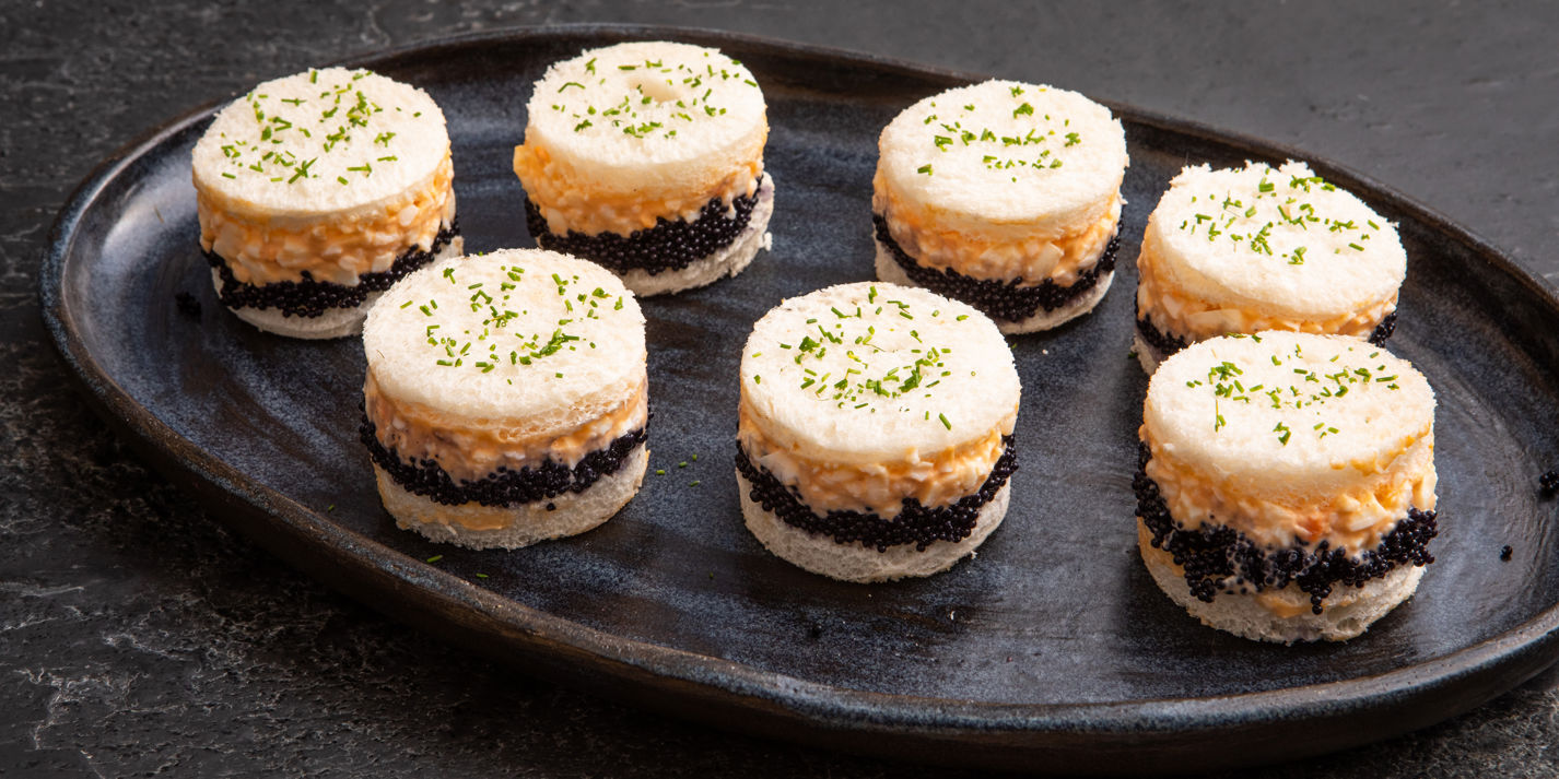 Mini Egg Mayonnaise and Caviar Sandwiches Recipe Great British Chefs