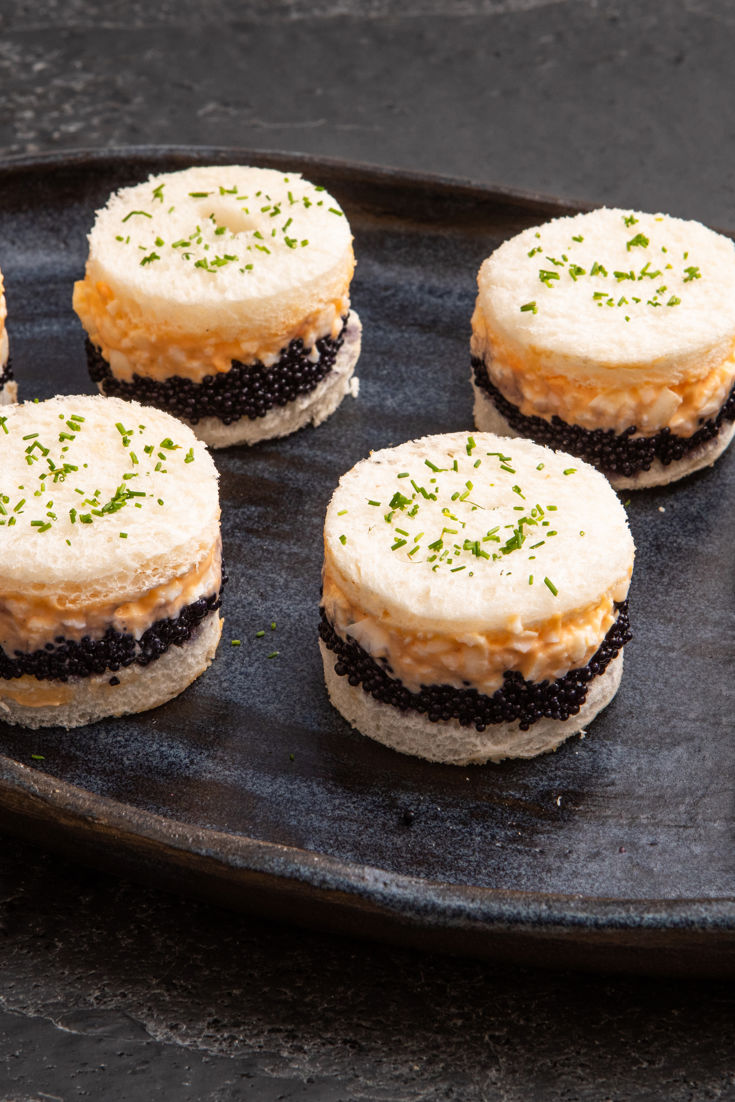 Mini Egg Mayonnaise and Caviar Sandwiches Recipe Great British Chefs